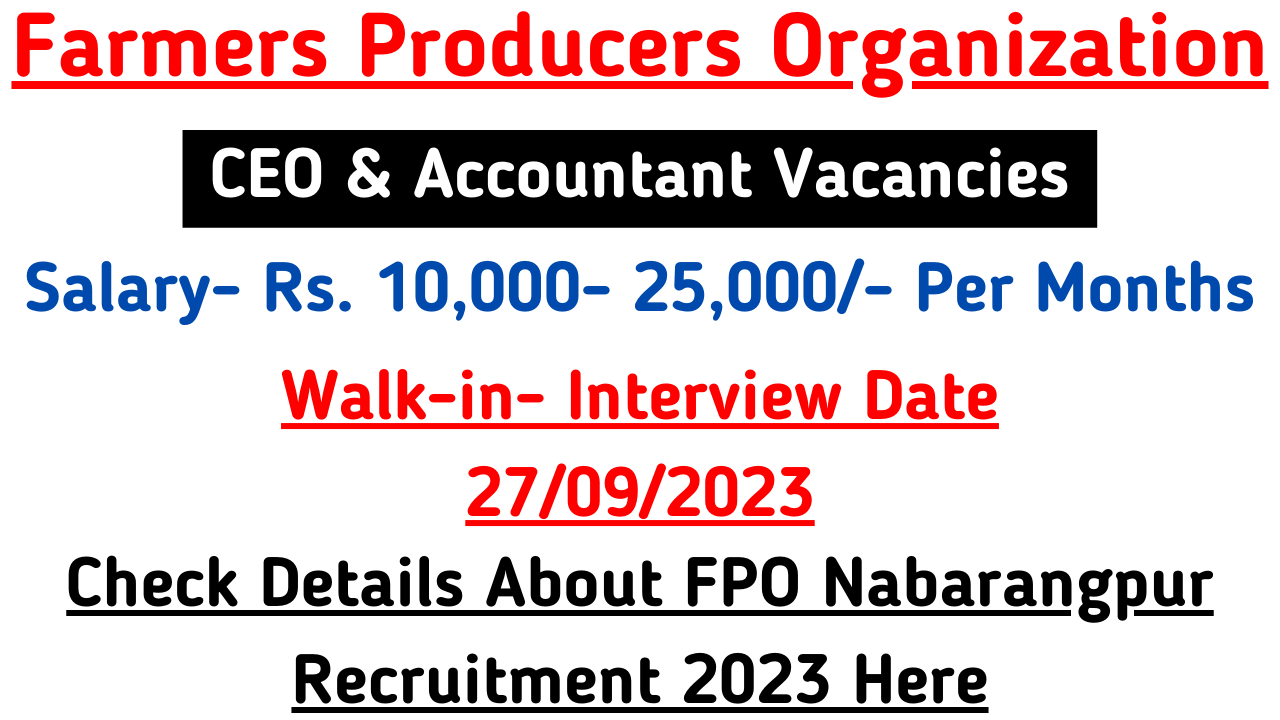 FPO Nabarangpur Recruitment 2023