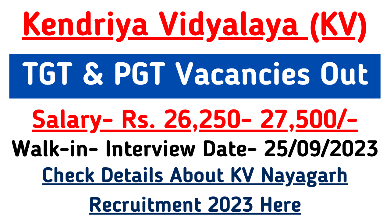 KV Nayagarh Recruitment 2023