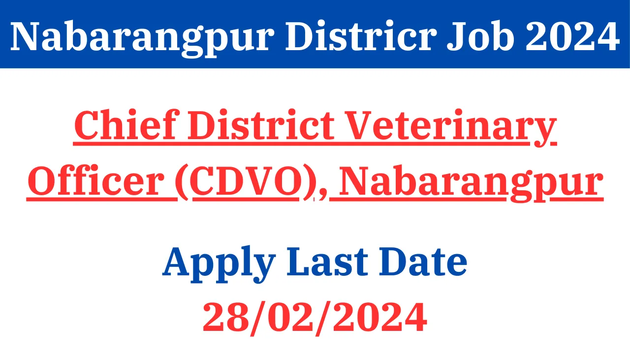 CDVO Nabarangpur Recruitment 2024